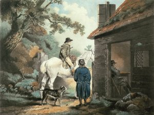 The Turnpike Gate, Engraved by William Ward, pub. by James Linnell, 1806 by George Morland